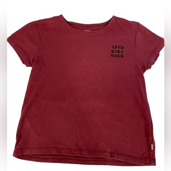 Vans Tops - Vans Girl Gang T-Shirt Girls Youth M Red Cropped Short Sleeve Tee School Casual